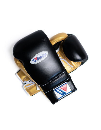 Gants de boxe personnalisés à lacets gagnants