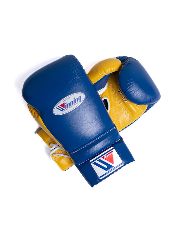 Gants de boxe personnalisés à lacets gagnants