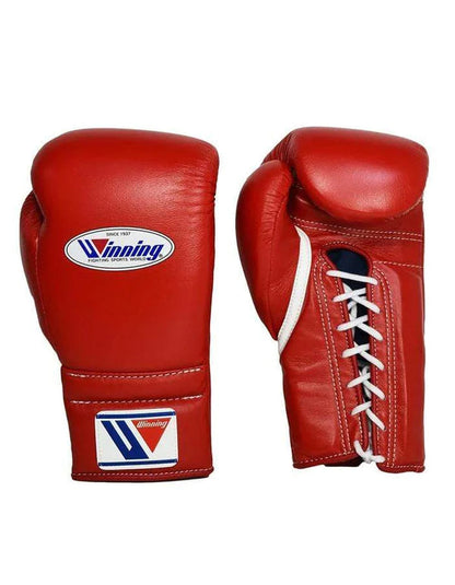 Gants de boxe à lacets gagnants