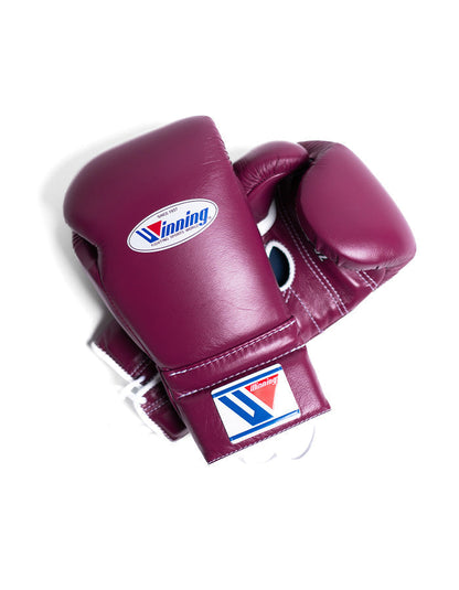Gants de boxe personnalisés à lacets gagnants